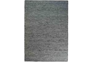 Knutzen Wohnen Mala Wollteppich flach gewebt 60 x 110 cm Grün Jade - Teppich Wolle Natur - Handgewebter Schurwollteppich mit angenehmem Lauferlebnis