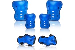 CUBEPLUG Knee Pads for Kids Protective Gear Set - Knee Pads, Elbow Pads, and Wrist Guards for Girls Boys Skating Skateboard Scooter, Bike, Cycling, Rollerblading, Motorcycle Bike