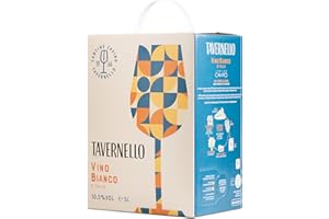 Tavernello Classico Vino Bianco d'Italia, Vino Secco con Profumi Fruttati, 10.5% Vol, Confezione Bag in Box da 5 L, l'imballaggio può variare
