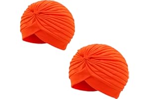 CARNAVALIFE Casquette Plissée Turban Tête Chapeau Indien Arabe Soleil Turban Capuche Festival Vintage Plaine Couleur Unisexe…