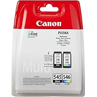 Canon PG-545/CL-546 Cartuccia originale inchiostro nero e multicolore per stampante a getto d'inchiostro Pixma TS3150…
