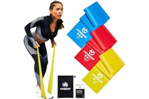 ‎FITBEAST FitBeast Fitnessbänder 4er-Set,3er-Set Fitnessband, 3-4 Widerstandsstufen, Gymnastikband mit Tragetasche & Übungsanleitung, Widerstandsbänder Ideal für Yoga, Krafttraining, Dehnübungen, Rehabilitation