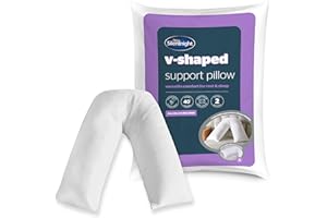 Silentnight V Pillow with Pillowcase - Pregnancy Nursing Support V Shaped Triangle Pillow Cushion Orthopaedic with Stain and Water Repellent Pillowcase - Hypoallergenic and Machine Washable