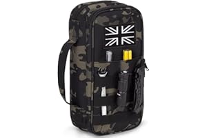 BUNNYCHIC Tactical Tool Bag for Men,Wide Mouth Tool Pouch with Water-Resistant, Multi-purpose Range Bags with Zipper Handle,Heavy Duty Small Tool box organizer for Repairman, Carpenters, Handyman