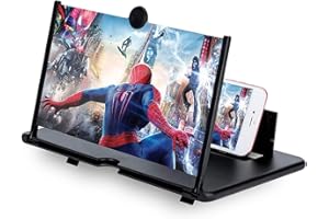 Textiluxe Amplificador Pantalla movil 16 Pulgadas, Lupa para teléfono Inteligente 3D HD, Anti-Azul, Plegable, Adecuado para con Todos los Smartphones (16 Pulgadas)