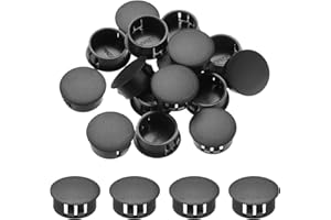 QUARKZMAN 32pz 22mm(7/8") Tappi per Fori in Plastica Nera, Tappi per Fori a Pannello Tappi di Copertura in Plastica per Tubi di Bloccaggio Mobili Armadi