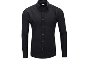 Kayhan Chemisette Homme Chemise Slim Fit Repassage Facile Coton, Manches Longues Modell London S-6XL