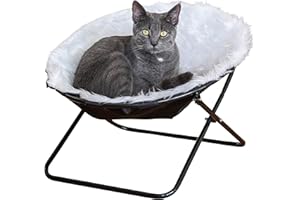 Kerbl Liegemulde „Sharon“, Liegeschale für Katzen, 50 cm Durchmesser in weiss oder braun (Weiss)