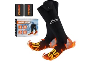 ‎SEENLAST seenlast Beheizbare Socken, Beheizte Socken Damen Herren, Wiederaufladbare Heizsocken mit 5000mAh 5V Akku, 3 Heizstufen, Waschbare Elektrische Socken Beheizbar für Outdoor-Sport