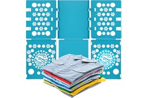 HTRTRR Plieuse Linge, Planche à Plier le Linge Pliage Vetement Chemise Pulls tee-shirt pour Adultes et Enfants-Dispositif de Pliage Robotisé pour Chemises, T-Shirts et Pantalons - Bleu