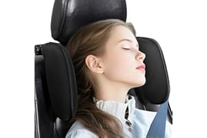 Spurtar Poggiatesta Auto Bambini, 360° Regolabile Poggiatesta Auto, Cuscino da Viaggio Bambini, Supporto Testa Seggiolino Auto, Reggitesta Auto Accessori Auto - Compatibile con Alzatina Auto Bimbi