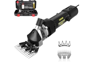 PAT JUUMG Tosatrice per Pecore Elettrica 1000W, Forbici Elettriche Pecore con 6 Velocità Regolabili, Tosapecore Elettrico con Custodia Trasporto, Cesoia elettrica per Pecore Montoni Capre Animali da Fattoria