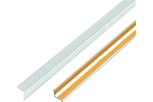 Alberts 488505 Winkelprofil | selbstklebend | Aluminium, chromdesign | 1000 x 10 x 10 mm