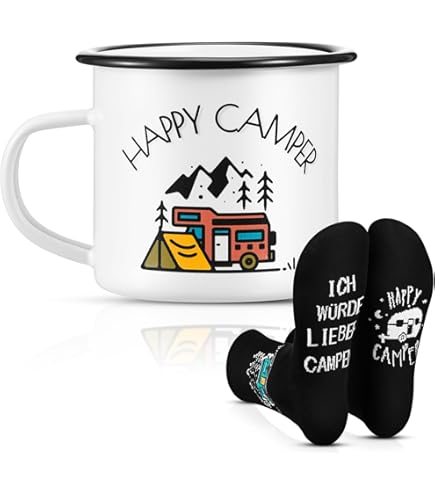 Tazza Smaltata Retr&ograve; Bulli T1 - Stile Vintage Per Campeggio E Outdoor