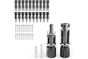 deleyCON 10 Paires de Connecteurs Solaires MC4 1500 v IP68 étanches - pour Câbles 2,5/4/6 mm² - Mâle/femelle - pour Extérieur, Panneau Solaire PV, Installation Photovoltaïque