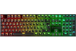 Oversteel - KOVAR Tastiera da gioco wireless, retroilluminata RGB, interruttore meccanico Outemu Red, Anti-Ghosting, layout Italiano PC/MAC/Android