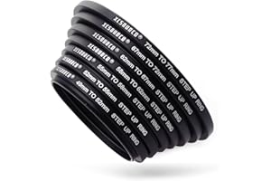 XCSOURCE 49-52-55-58-62-67-72-77 mm Métal 7pcs Réglage Anneaux de lentille Filtre Adaptateur DC38