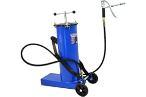 BSD Bomba de Grasa - Pistola de Engrase, Engrasadora, Bomba de Engrase con Pedal - 6L - Manguera 1,8m