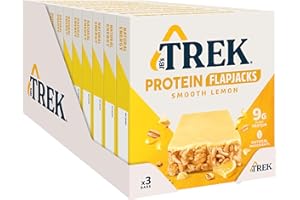 JB's Trek High Protein Flapjack Smooth Lemon - Gluten Free - Plant Based - Vegan Snack - 50g x 36 bars