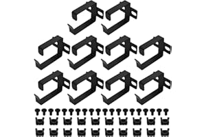 DOKENO 10 Stück Kabelführungsbügel, 4,4 x 6 x 5 cm Kabel-Führungsbügel, Netzwerkschrank Kabelmanagement, Server Rack Zubehör mit Schrauben und Muttern,19 Zoll Rack Kabelführungen Set - Schwarz