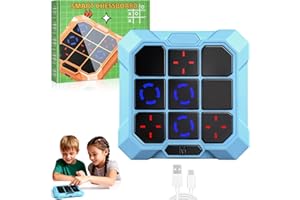 YOMOZEM Tic Tac Toe Bolt Spiel, Tic Tac Toe Elektronisch, 6 in 1 Elektronisches Tic Tac Toe Spiel Wiederaufladbar mit Stummschaltfunktion, Handheld Puzzle Spielkonsole, Tragbare Reise Spiele Geschenke Kinder