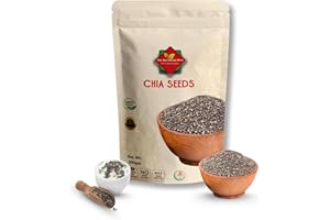 THE WORLDWIDE MINT Chia Seeds 200g – 100% Natural, High in Omega-3, Fibre & Protein – Vegan, Gluten-Free, Raw Superfood – Ideal for Smoothies, Baking, Porridge, Salads – Resealable Pouch