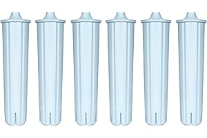 ALFILTREX Pack de 6 filtros de agua compatibles con cartucho de filtro Jura Blue GIGA, cafetera automática ENA 3 5 7 9 J9.2 J9.3 J9.4 J80 J85 Z7 Z9 One Touch, IMPRESSA A5 A9 C50 C55 F7 F8 MICRO 1 5 8 8