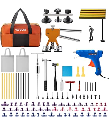 Kit Débosselage Sans Peinture BAOSROY - 19 Pièces, Ventouse Et Languettes, Pour Petites Bosses De Carrosserie