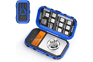 ORIA Professional Milligram Scale, 50g/0.001g Digital Kitchen Scale, Portable Jewelry Scale with Tare & LCD Backlit Display for Food, Experiment (Calibration Weight/Battery/Tweezers Included) - Blue