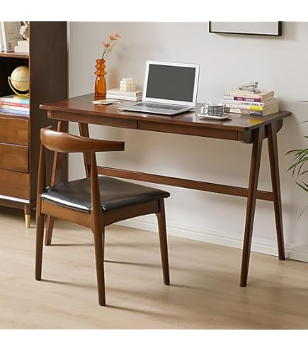 RMIHSJG Massief houten bureau, 110 x 50 x 93 cm, van