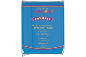 Dekozauber24 Fondant Icing 500g, for cakes and figurines, gluten free, ready to roll, edible cake decorations (Blue)