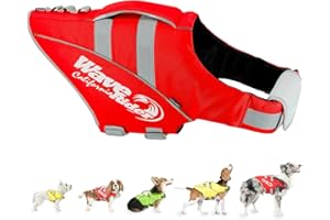 ZOOLAND Giubbotto di Salvataggio per Cani Regolabile con Strisce Riflettenti e Impugnatura Resistente, Salvagente Cane Altamente Galleggiante per Cani Piccola, Media e Grande, rosso XXL