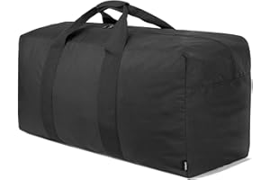 Vorspack Extra Large Duffle Bag for Travel - 100L/150L/200L/250L Duffel Bag for Men Gear Bag for Storage Camping Overnight, Black, 100L, Travel