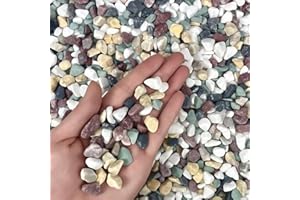 HXJDAM 950g Dekorative Steine Natürliche gemischte Farben Dekosteine Jade kieselsteine Flusskiesel für Blumentopf Vasenfüller Basteln Aquarium Gartendekoration