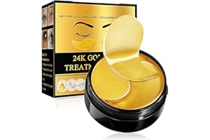 OKALABANDEE 24K Maschera Occhi, 60 Pcs Collagene Patch Occhi, per gli occhi al collagene, Contorno Occhi Idratante, antirughe, idratante, maschere per il degli occhi