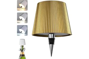 PZCC Lampe Bouteille Sans Fil, Lampe de Table Tactile Sans Fil Rechargeable 2000mAh, Lampe LED Décoration Moderne, Lampe de Table Pour Bar Restaurant Accessoires et Décorations (Or)