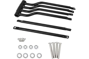 aqxreight Staffa Laterale per Borsa Sella Moto, Supporto in Acciaio Inossidabile, Nero