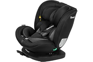 Lionelo Bastiaan i-Size Seggiolino Auto Evolutivo 4-in-1 per bambini 0-12 Anni (40-150 cm) ISOFIX e l'ultima Norma R129 Opzione Rivolto All'indietro, 21 Regolazioni, Girevole 360° Protezione Laterale