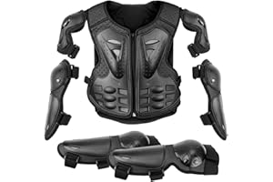 TEWZAFIYA Motocross-Ausrüstung für Kinder, Motorradschutz für Kinder,Motorradweste für Kinder - Motorrad-Armanzug für Kinder, Dirt-Cycling-Ausrüstung, Ellenbogen-Knieschützer, Brustschutz, Motocross-Reitschutz-