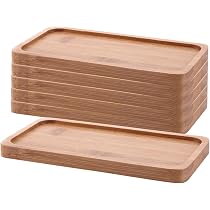 Plateau De Service Rond En Bambou Naturel Avec Poignées - 38.5x38.5x5cm - Pour Apéro, Thé