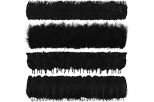 MWOOT 400 Piezas Plumas Decoracion Manualidades, 5-18cm Plumas Negras para Bricolaje Atrapasueños Pascua de Resurrección Corona de Navidad Carnaval Boda Decoración， Crafts DIY Feather