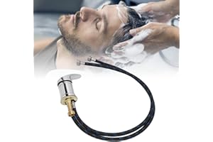 EOSNOW Grifo para lavabo de champú, grifo seguro para lavabo de champú con revestimiento galvánico, válvula mezcladora de grifo de lavabo de aleación de zinc resistente a la corrosión, para peluquerías