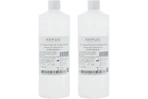 MUNTRADE KEFUS Gel Conductor Ultrasonidos 2000 ml | Uso Sanitario y Estético para Ecografía, IPL, Radiofrecuencia y Cavitación | Alta Conductividad | Botella Profesional con Tapón Dosificador