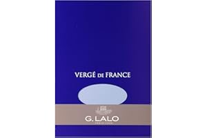 G. LALO Lalo 11402L - Un bloc de 50 feuilles vergées unies 14,8x21 cm 100g, Vergé de France, Bleu