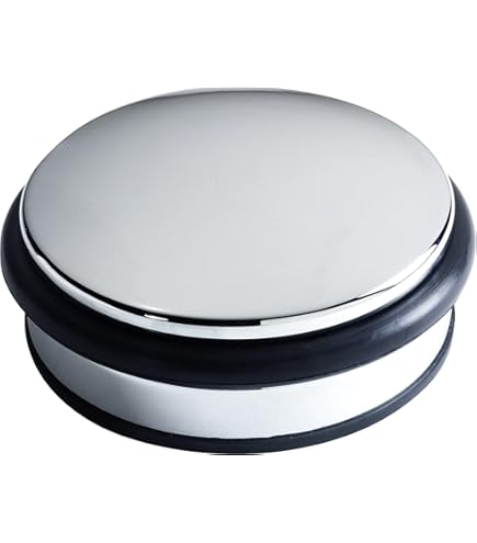LATERN 4Pack Door Stopper Chrome Stainless Steel 1.2kg 10cm Heavy Duty Freestanding Anti Slip Anti Scratch Door Stop With Rubber Ring - Modern Round - View #10