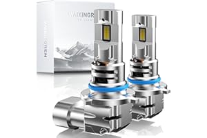 WAIXINGREN 9005 HB3 Led Headlight Bulb, 60W 26000LM 400% Ultra Brightness with Fan, 6500K White with High-Efficiency Cooling System, Canbus Ready, Plug and Play, Pack of 2 (9005/HB3)