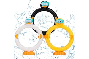 SOETDERT Pierścienie do nurkowania dla dzieci, 3 sztuki pierścieni do nurkowania pod wodą, zestaw zabawek do nurkowania, zabawka na basen, koło do nurkowania dla dzieci od 6 lat do zabawy pod wodą i