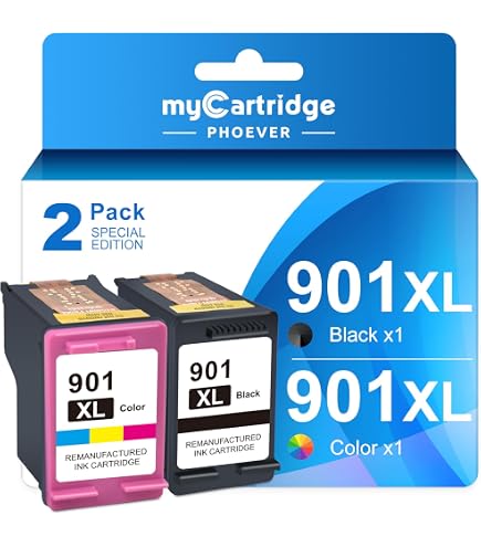 Cartouches D'encre Compatibles HP 901 XL - Pour OfficeJet J 4526, 4535, 4540 - Pack Multicolore - Neuf