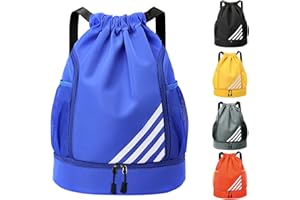 Tokeya Sacca Sportiva Coulisse Uomo Donna Zaino da Palestra Impermeabile Borsa a Sacco con Scomparto per Scarpe Tasche Leggero Regolabile Zainetto da Basket per Spiaggia Viaggio Piscina