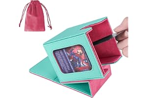 AFIING MTG deckbox för befälhavardisplay, kortdäcksfodral passar 100 dubbelärmade kort, magisk befälhavare TCG-kortförvarings